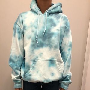 Blue tie dye sweater